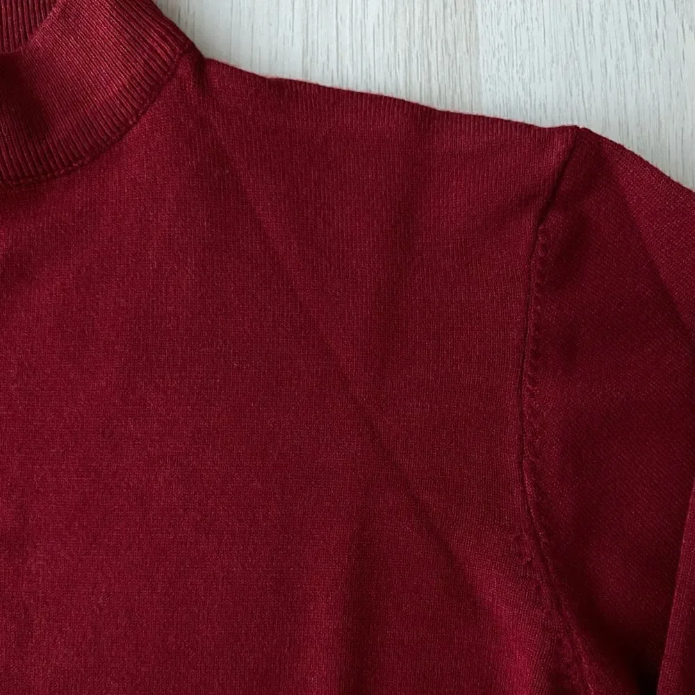 XRAY Jeans Men’s Dark Red Mock Neck Sweater, Size L